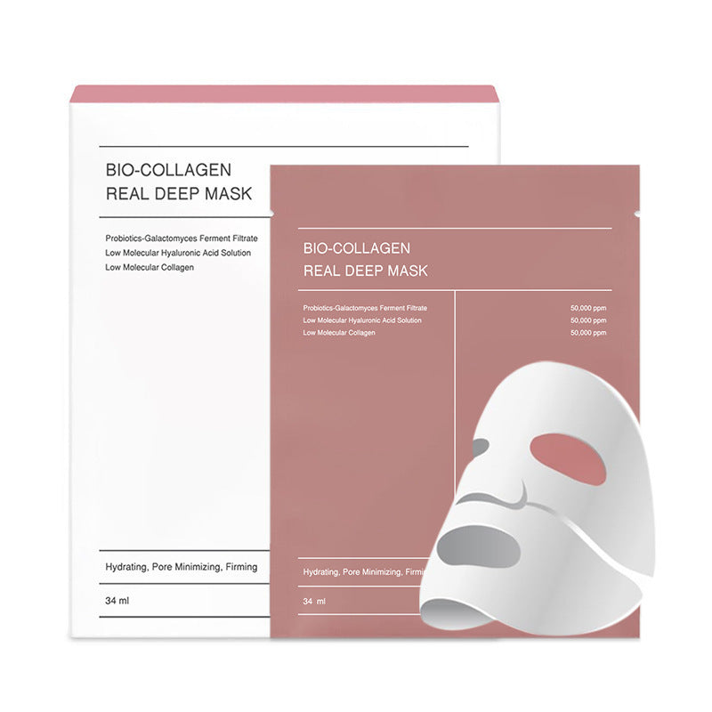 Bio-Collagen Real Deep Mask Sheet - Face Mask with White to Transparent Collagen Effect