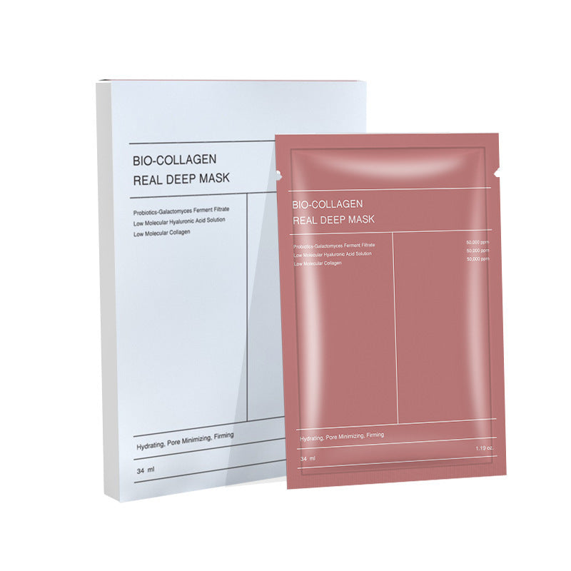 Bio-Collagen Real Deep Mask Sheet - Face Mask with White to Transparent Collagen Effect