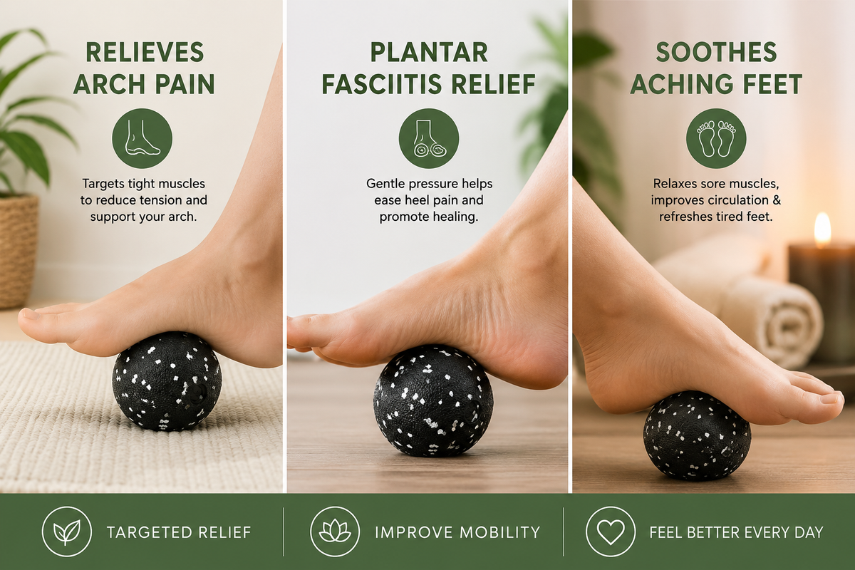 Fascia ball for plantar relaxation, muscle massage and single-ball exercise