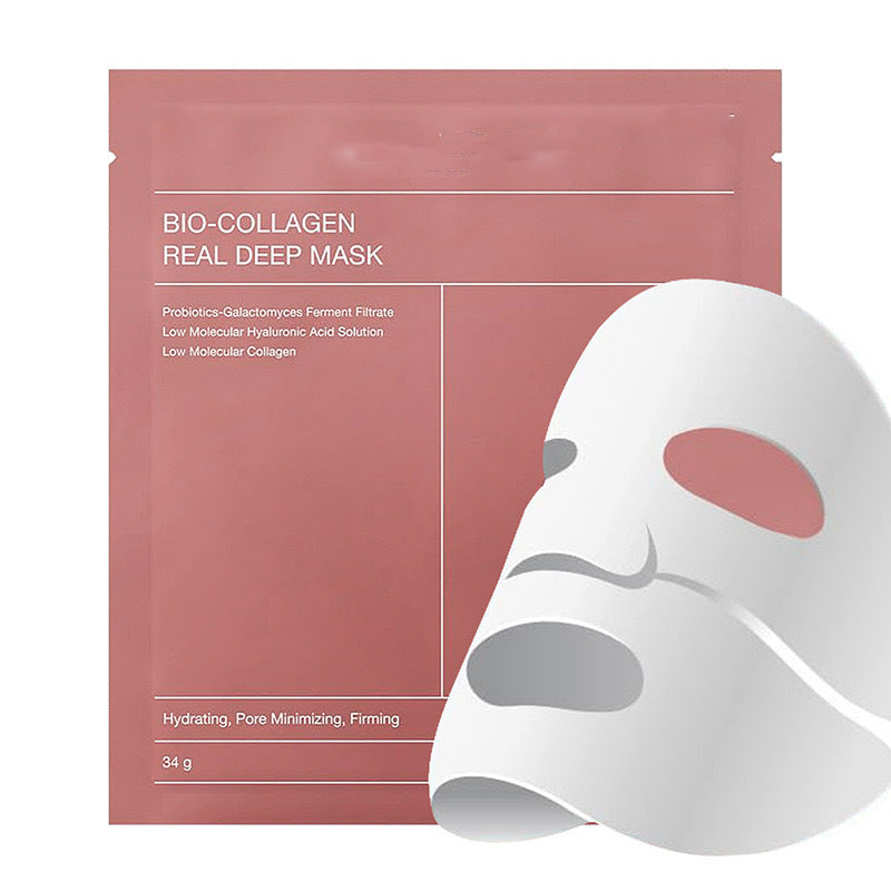 Bio-Collagen Real Deep Mask Sheet - Face Mask with White to Transparent Collagen Effect